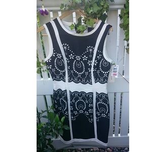 Laser cut fitted dress